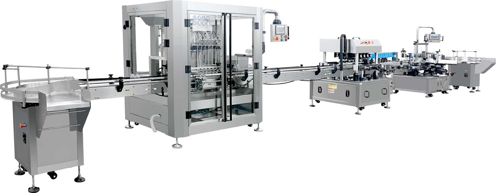 Automatic servo piston filling line