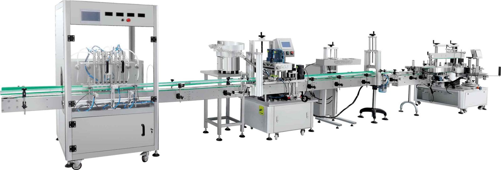 Automatic liquid gear pump filling line